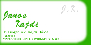 janos kajdi business card
